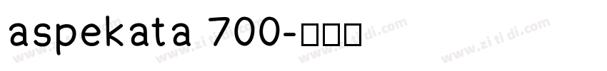 aspekata 700字体转换